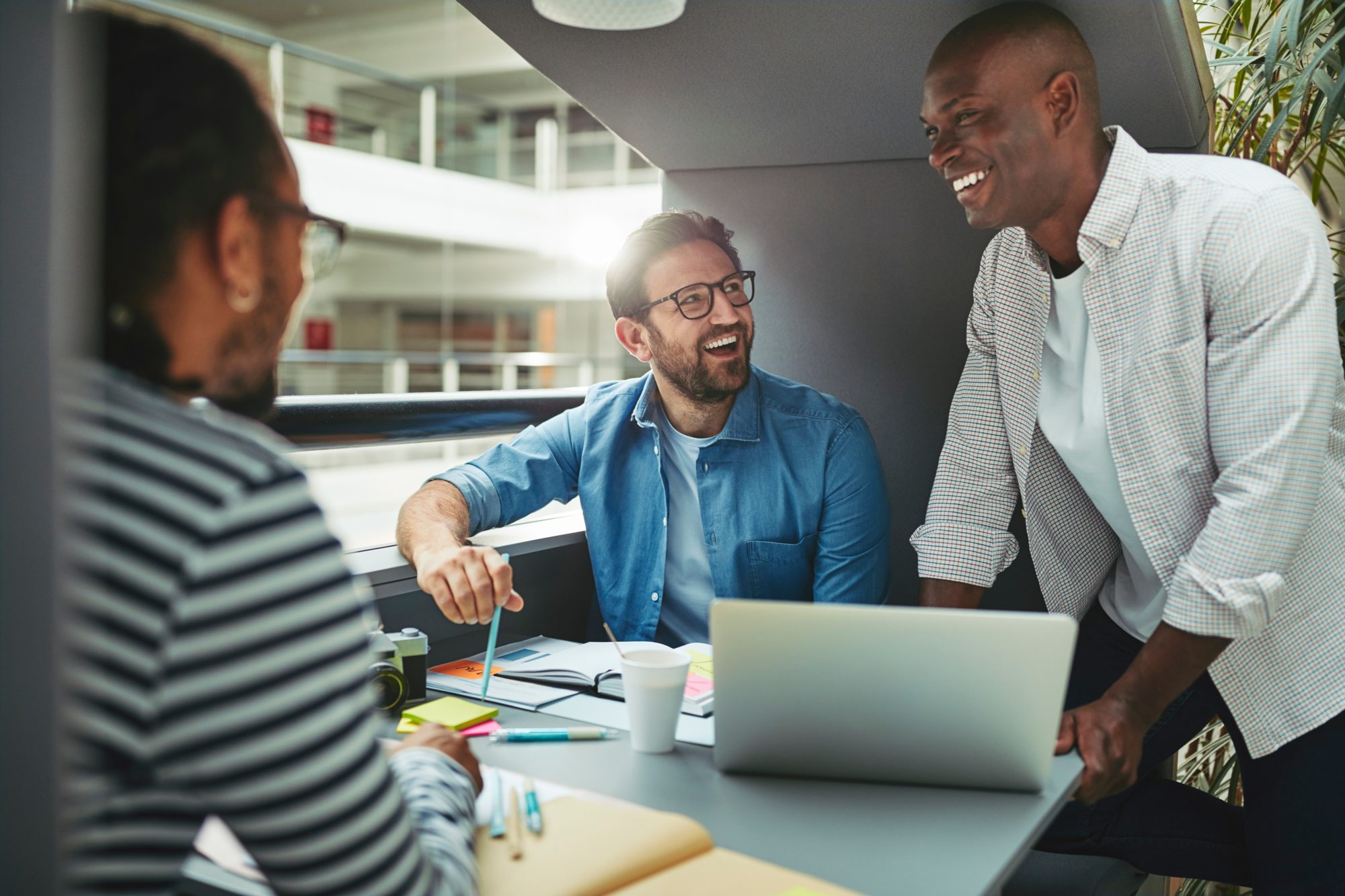 Praxis team reviewing a workflow together